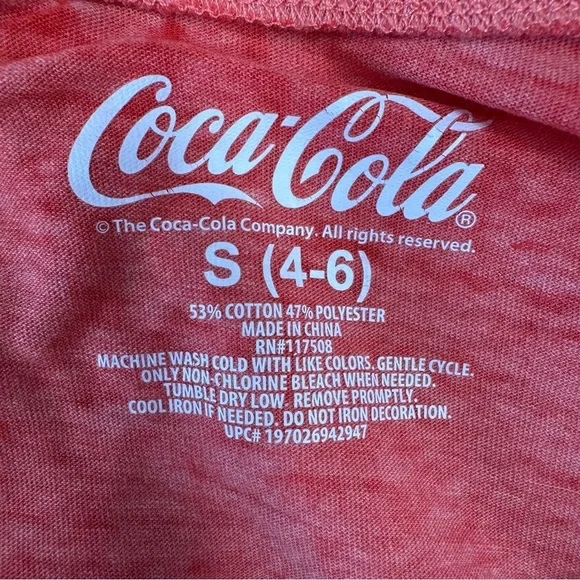 Coca Cola palm tree t shirt in heathered red Small - Picture 6 of 6